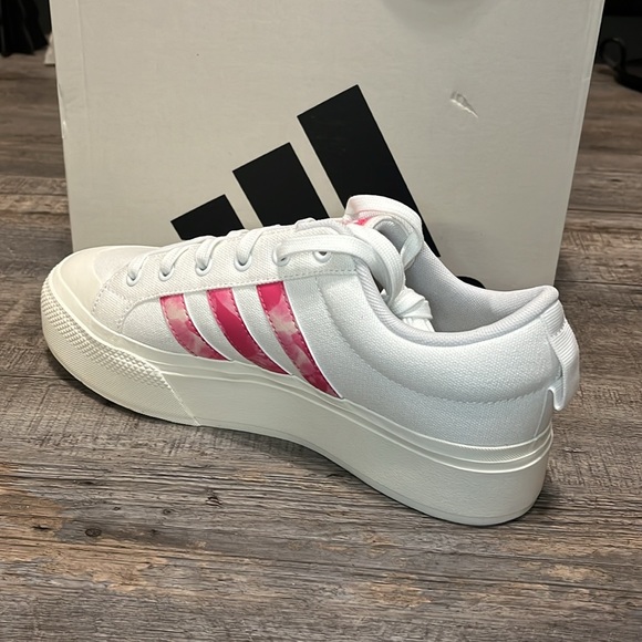 NWT Adidas Bravada 2.0 Platform Women's Shoes - White/Pink - ID5576 - Picture 7 of 16